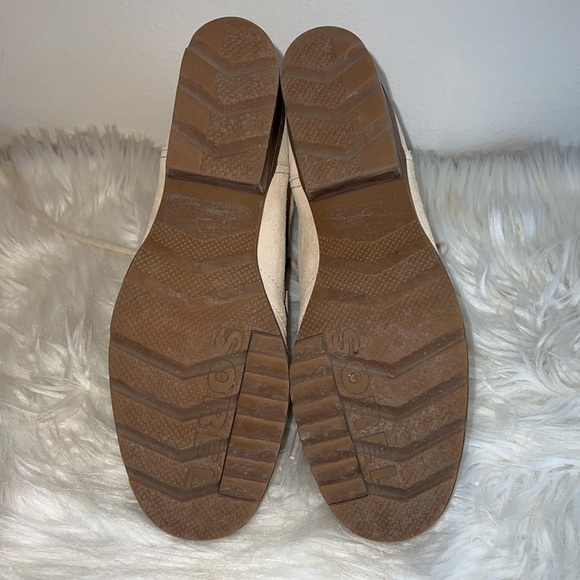 Sorel Cate Beige Suede Lace Boots Sz-8 - Picture 10 of 10